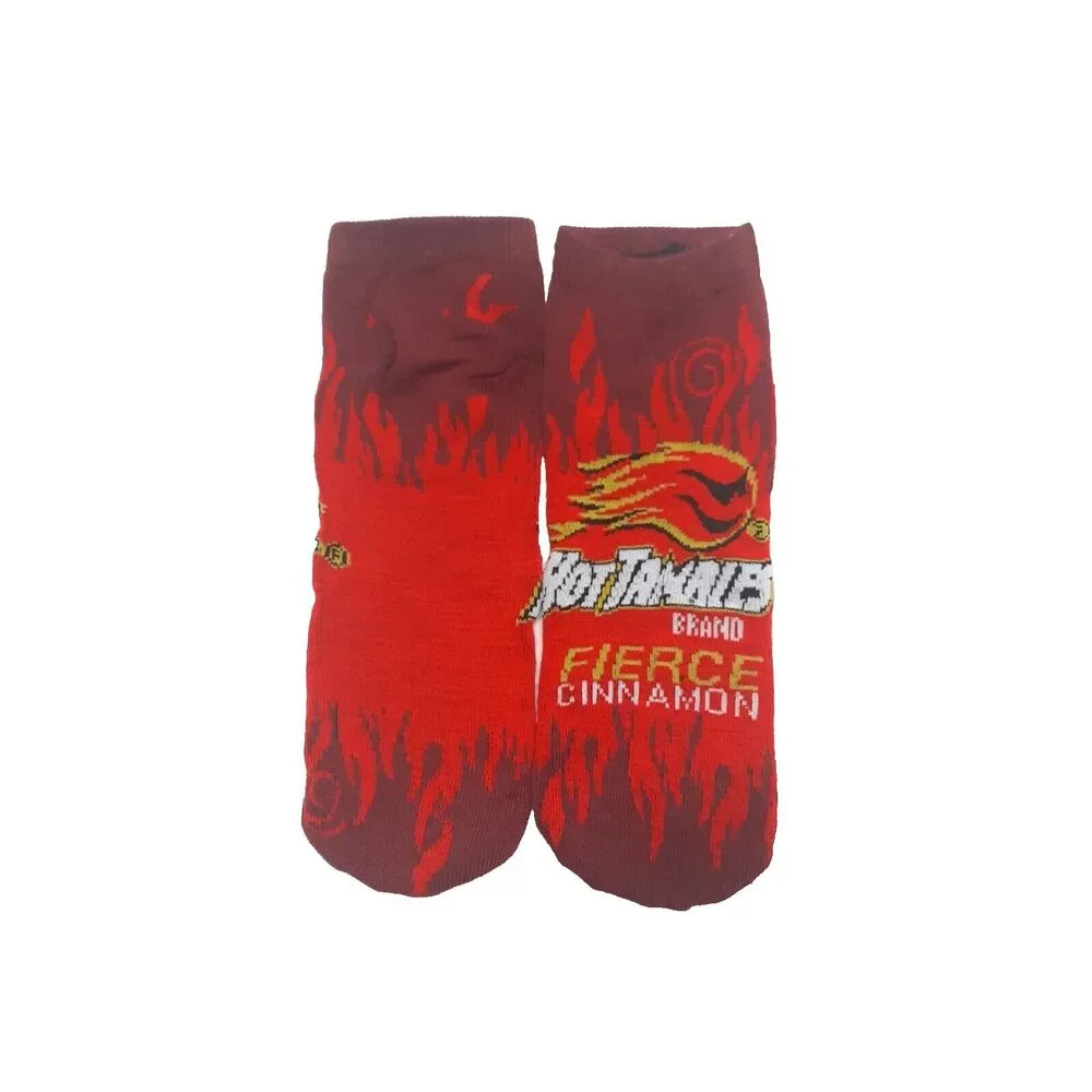 Hot Tamales Candy Food Novelty Mens Adult Sz 6-12 6-pair Low Cut Socks NWOT